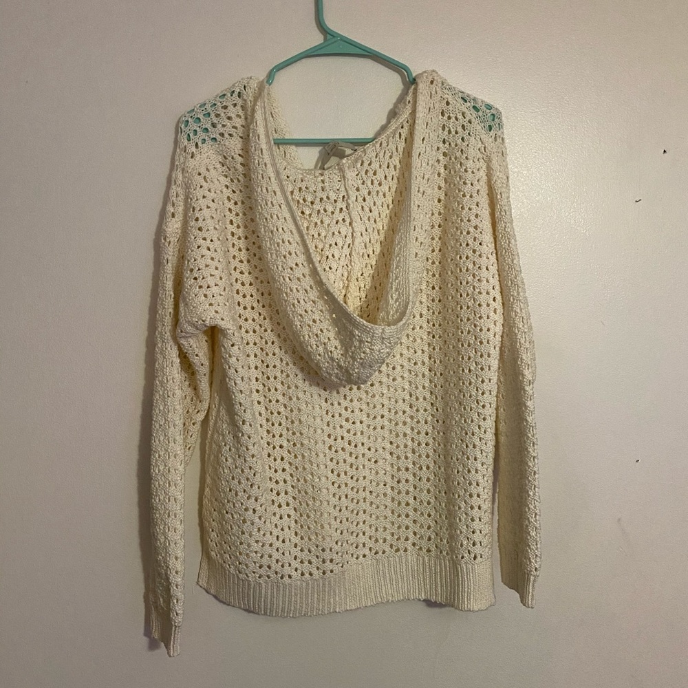 White see through hoodie